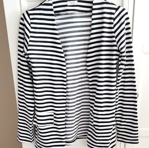 Striped cotton blazer cardigan